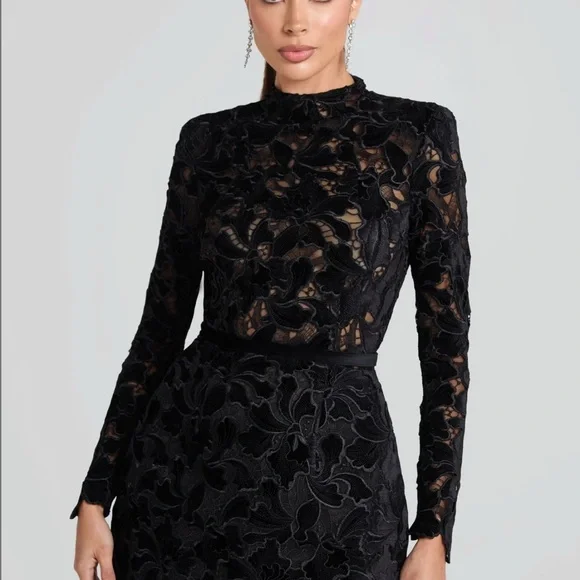 Nadine Merabi Lydia Black Dress - Picture 2 of 4
